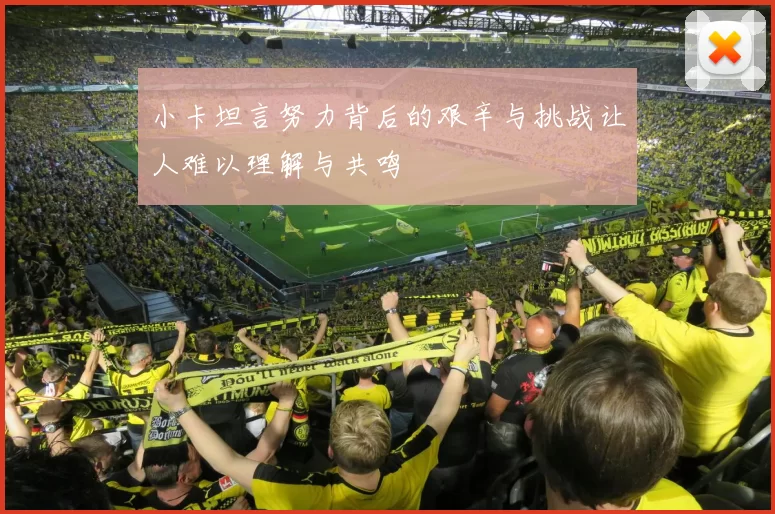 小卡坦言努力背后的艰辛与挑战让人难以理解与共鸣