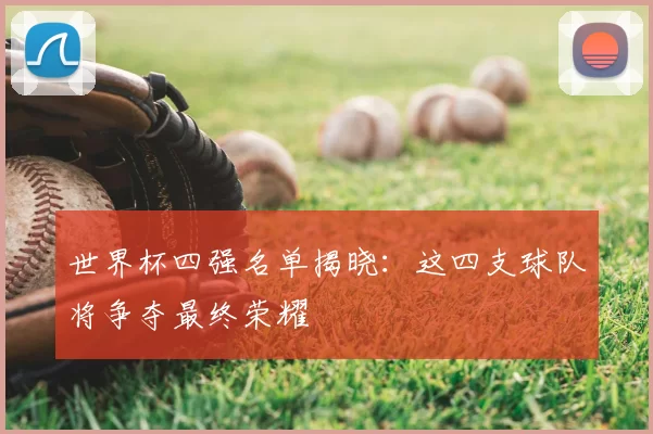 世界杯四强名单揭晓:这四支球队将争夺最终荣耀